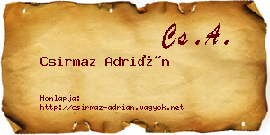 Csirmaz Adrián névjegykártya